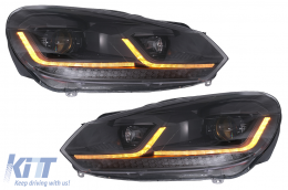 LED Phares pour VW Golf 6 VI 2008-2013 Facelift G7.5 Look Coulant Dynamique LHD-image-6088141