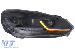 LED Phares pour VW Golf 6 VI 2008-2013 Facelift G7.5 Look Coulant Dynamique LHD-image-6088142