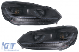 LED Phares pour VW Golf 6 VI 2008-2013 Facelift G7.5 Look Coulant Dynamique LHD-image-6088146