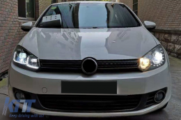 LED Phares pour VW Golf 6 VI 2008-2013 Facelift G7.5 Look Coulant Dynamique LHD-image-6088399