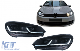 LED Phares pour VW Golf 6 VI 2008-2013 Facelift G7.5 Look Coulant Dynamique LHD-image-6089053