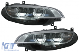 LED Phares Xénon Angel Eyes 3D Double Halo Jantes pour BMW X6 E71 2008-2012-image-6083031