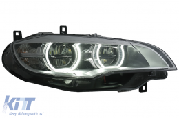 LED Phares Xénon Angel Eyes 3D Double Halo Jantes pour BMW X6 E71 2008-2012-image-6083033