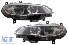 LED Phares Xénon Angel Eyes 3D Double Halo Jantes pour BMW X6 E71 2008-2012-image-6083041