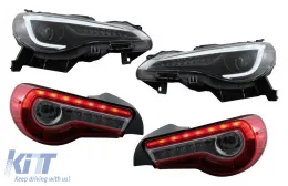 image-69-LED Prednja svijetla sa stražnjim svjetlom Full LED prikladna za Toyotu 86 (2012-2019) Subaru BRZ (2012-2018) Scion FR-S (2013-2016) sa sekvencijalnim dinamičkim svjetlima za okretanje