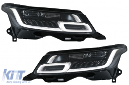 image-17-LED Фарове , подходящи за Range Rover Спорт L494 (2013-2017) с Динамичен Signal Conversion to 2018-up Model Matrix Look