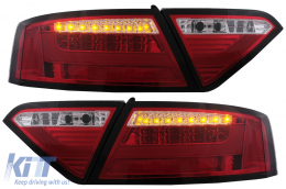LED Rückleuchten für Audi A5 8T Coupe Cabrio Sportback 2007-2009 Rot Klar-image-6098947