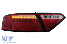 LED Rückleuchten für Audi A5 8T Coupe Cabrio Sportback 2007-2009 Rot Klar-image-6098948