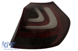 LED-Rückleuchten für BMW 1er E81 E87 2004-08.2007 Rote LED-Leiste Rücklichter-image-6109860