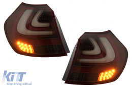 LED-Rückleuchten für BMW 1er E81 E87 2004-08.2007 Rote LED-Leiste Rücklichter-image-6109864