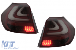 LED-Rückleuchten für BMW 1er E81 E87 2004-08.2007 Rote LED-Leiste Rücklichter-image-6109867