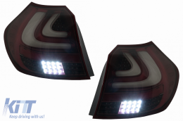 LED-Rückleuchten für BMW 1er E81 E87 2004-08.2007 Rote LED-Leiste Rücklichter-image-6109870