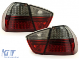 LED Rückleuchten für BMW 3er E90 03.2005-08.2008 Limousine Roter Rauch Taillights-image-61045