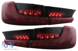 LED Rückleuchten für BMW 3er G20 G28 M3 G80 18-22 Roter Rauch Dynamischem Blinken-image-6096546