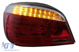 LED Rückleuchten für BMW 5er E60 04.2003-03.2007 rot Klar LCI Facelift Look-image-6091629