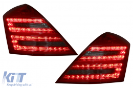 LED Rückleuchten für Mercedes S-Klasse W221 05-09 rot Rauch Dynamisch Drehen Signal-image-6089792