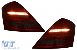 LED Rückleuchten für Mercedes S-Klasse W221 05-09 rot Rauch Dynamisch Drehen Signal-image-6089793