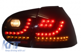 LED Rückleuchten für VW Golf V 5 Linkslenker 2004-2009 Rauch Extrem Schwarz Look-image-6021621
