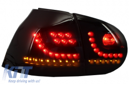 LED Rückleuchten für VW Golf V 5 Linkslenker 2004-2009 Rauch Extrem Schwarz Look-image-6021622