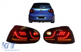 LED Rückleuchten für VW Golf V 5 Linkslenker 2004-2009 Rauch Extrem Schwarz Look-image-6043142