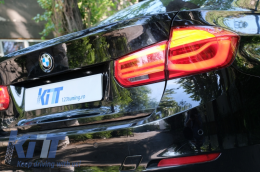 LED Rückleuchten Umbau auf LCI Look für BMW 3 F30 Pre LCI LCI 11-19 Red Klar-image-6024757