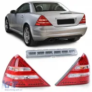 image-31-LED-Rücklichter + 3. Bremslicht rot klar Set geeignet für Mercedes SLK R170 96-04