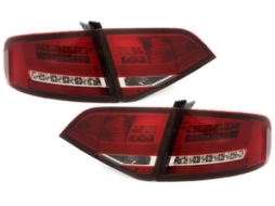 LED Rücklichter für AUDI A4 B8 8K Limousine 2007-2010 Blinker Rot Klar-image-65535