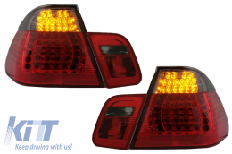 LED Rücklichter für BMW 3er E46 Limousine 05-1998-08-2001 Rot Schwarz--image-6060584