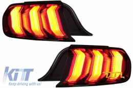 LED Rücklichter für Ford Mustang VI S550 15-19 Rote Dynamic Abbiegelichter-image-6059824