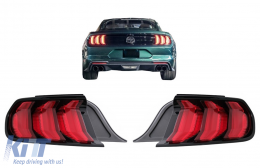 LED Rücklichter für Ford Mustang VI S550 15-19 Rote Dynamic Abbiegelichter-image-6074187