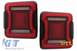 LED Rücklichter für Jeep Wrangler IV JL JLU 18+ RED Dynamische StartUp Blinker--image-6059516