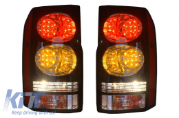 LED Rücklichter für Rover Discovery 3 & 4 04-16 Schwarz Umwandlung in Facelift Look-image-6026180