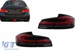 LED Rücklichter Rückleuchten für BMW 5er F10 Rot Schwarz Dynamisches Blinker LCI G30 Design-image-6104563