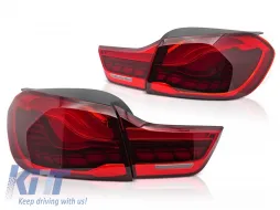 image-7-LED-Rücklichtsatz geeignet für BMW 4er-Serie F32 Coupé, F33 Cabriolet, F36 Gran Coupé 2013-2021, M4 F82, F83 2014-2021, rote Basis, links und rechts