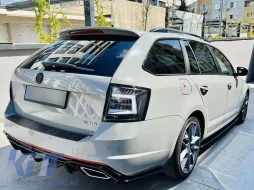 LED-Rücklichtsatz geeignet für Skoda Octavia Combi 2012-2016, für das Modell mit werkseitigen LED-Rücklichtern, mit schwarzem Gehäuse, links und rechts-image-6237840