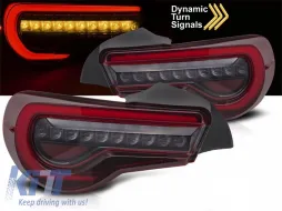 LED-Rücklichtsatz geeignet für Toyota GT86 2012-2021, rot rauchige Basis, links und rechts-image-6237955