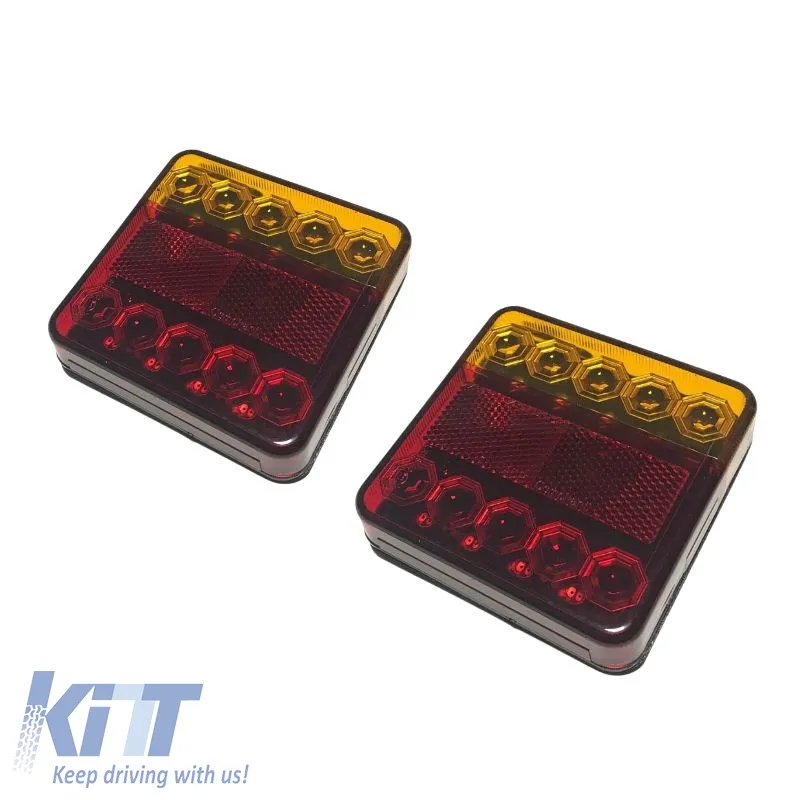 Led Rear Light Set suitable for 12 Volt  95x95x20 mm 1 Pc