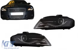 image-44-LED Scheinwerfer für Audi A4 B8 8K 04.08-11 Tagfahrlicht Schwarz