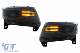 LED-Scheinwerfer für Jeep Grand Cherokee IV WK2 2011-2013 Dynamische Blinker-image-6110592
