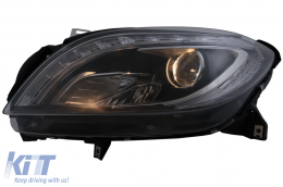LED Scheinwerfer für Mercedes M-Klasse W166 2012-2015 Schwarz für Halogen-image-6099512