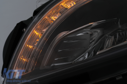 LED Scheinwerfer für Mercedes M-Klasse W166 2012-2015 Schwarz für Halogen-image-6099517
