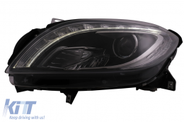 LED Scheinwerfer für Mercedes M-Klasse W166 2012-2015 Schwarz für Halogen-image-6099519