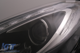 LED Scheinwerfer für Mercedes M-Klasse W166 2012-2015 Schwarz für Halogen-image-6099525