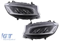 LED-Scheinwerfer für Mercedes Sprinter W907 W910 Halogen 2019-2023 Schwarz-image-6114466