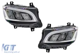 LED-Scheinwerfer für Mercedes Sprinter W907 W910 Halogen 2019-2027 Schwarz-image-6211495