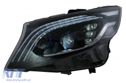 LED Scheinwerfer für Mercedes V W447 16-20 schwarz ersetzt Halogen-image-6096296