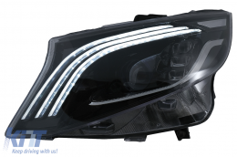 LED Scheinwerfer für Mercedes V W447 16-20 schwarz ersetzt Halogen-image-6096300