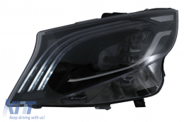 LED Scheinwerfer für Mercedes V W447 16-20 schwarz ersetzt Halogen-image-6096302