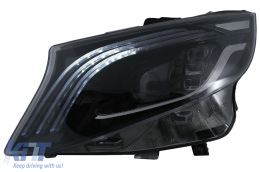 LED Scheinwerfer für Mercedes V W447 16-20 schwarz ersetzt Halogen-image-6096304