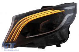 LED Scheinwerfer für Mercedes V W447 16-20 schwarz ersetzt Halogen-image-6096311